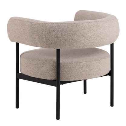 Oakfield Lounge Chair in Beige with Black Legs