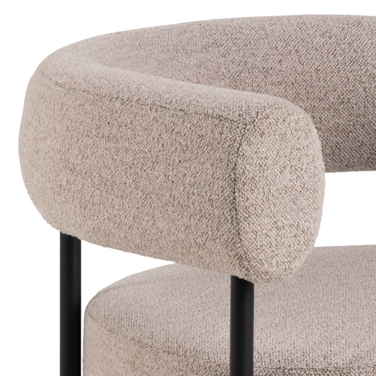 Oakfield Lounge Chair in Beige with Black Legs