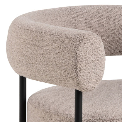 Oakfield Lounge Chair in Beige with Black Legs