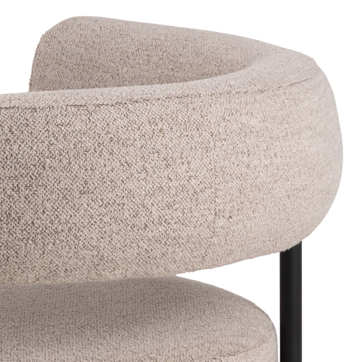 Oakfield Lounge Chair in Beige with Black Legs