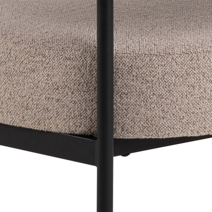 Oakfield Lounge Chair in Beige with Black Legs