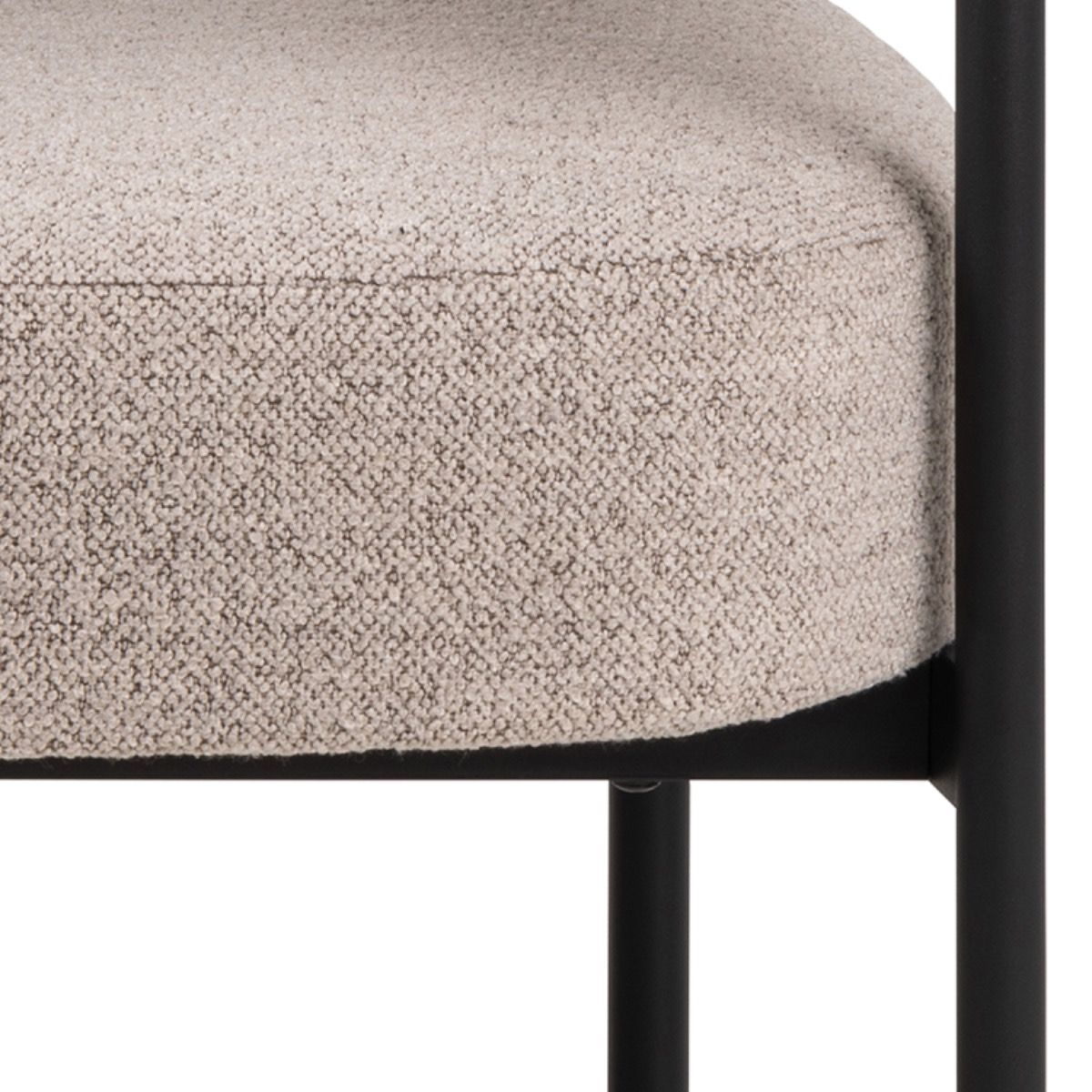 Oakfield Lounge Chair in Beige with Black Legs