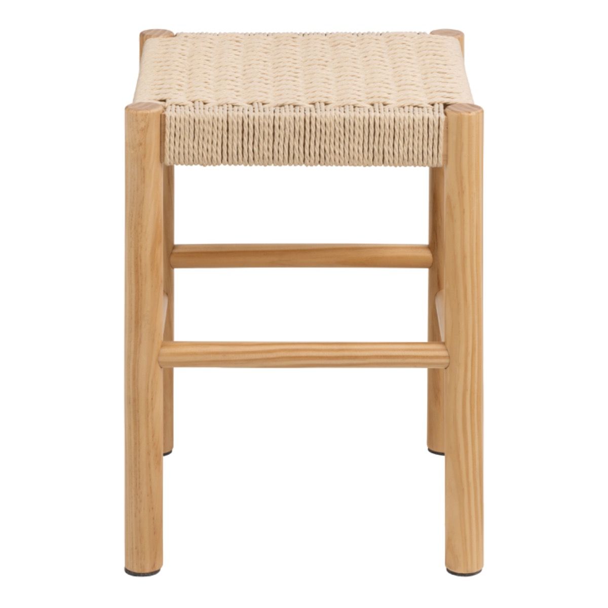 Alvin Weaved Stool in Off White