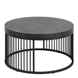 Strington Round Coffee Table in Matt Black