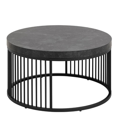 Strington Round Coffee Table in Matt Black