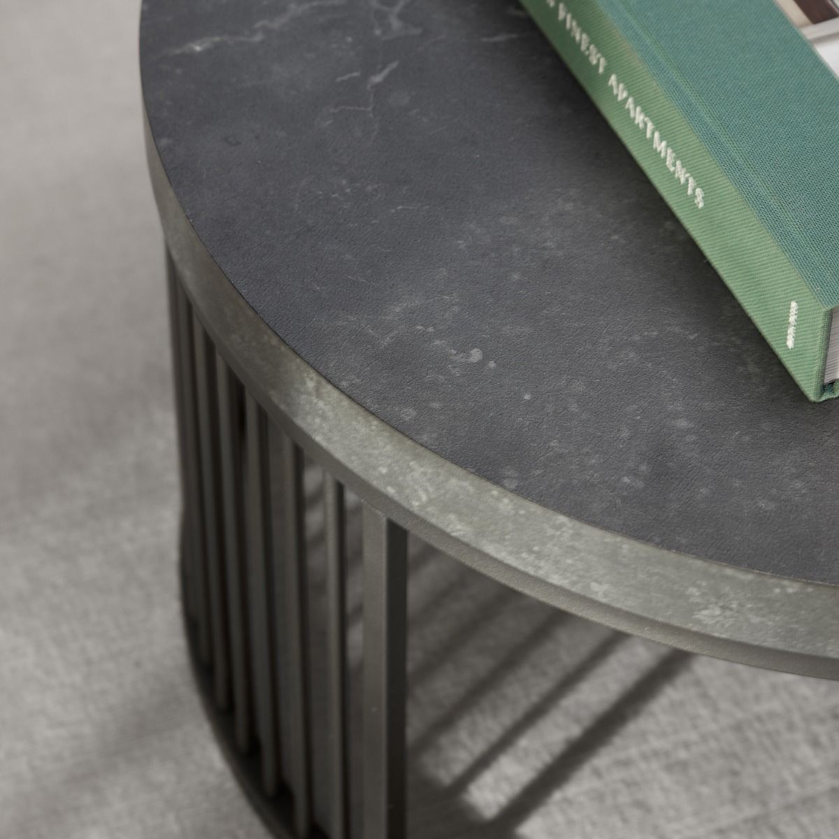 Strington Round Coffee Table in Matt Black