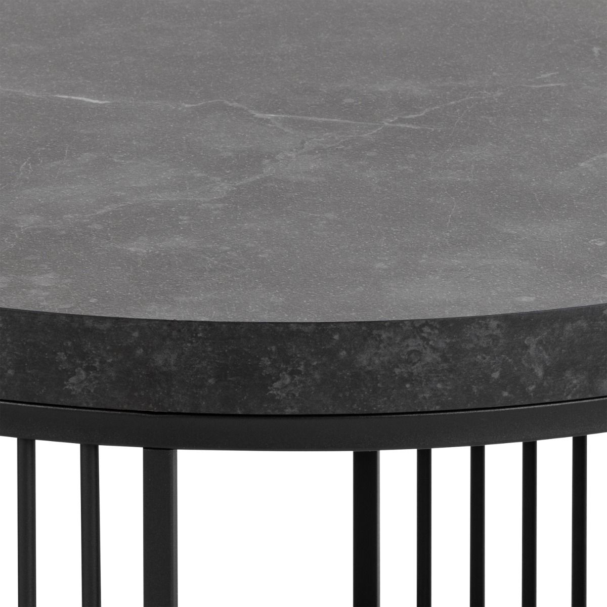 Strington Round Coffee Table in Matt Black