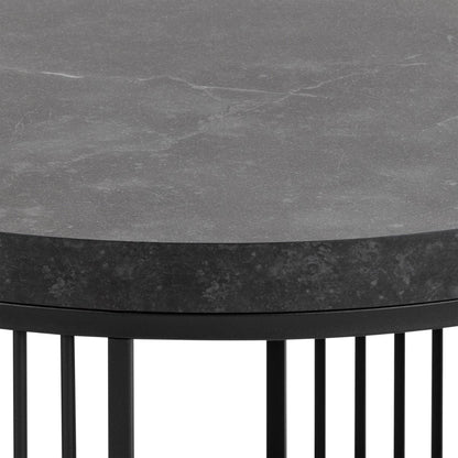 Strington Round Coffee Table in Matt Black
