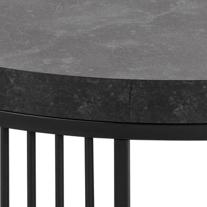 Strington Round Coffee Table in Matt Black
