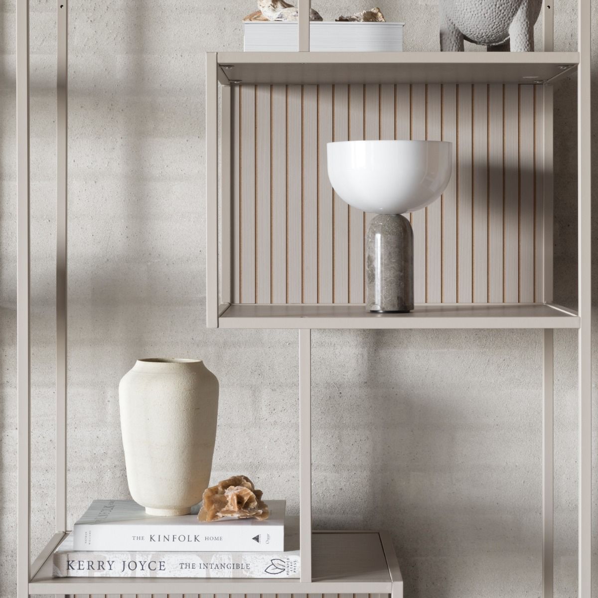 Seaford Tall Grey Metal Bookcase with 5 Shelves