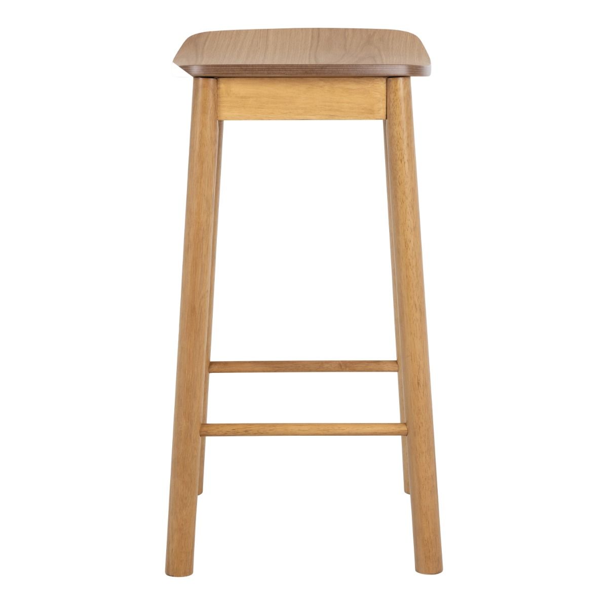 Barlow Bar Table in Matt Oak Includes 2 Barlow Bar Stool Without Back in Matt Oak