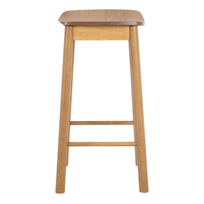 Barlow Bar Table in Matt Oak Includes 2 Barlow Bar Stool Without Back in Matt Oak