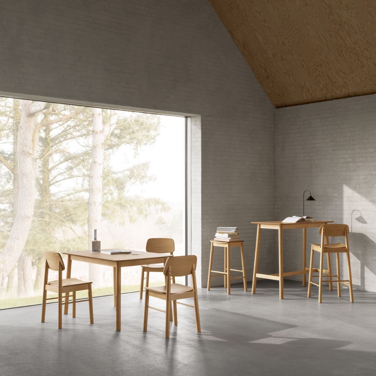 Barlow Rectangular Dining Table in Matt Oak 120x74.8cm