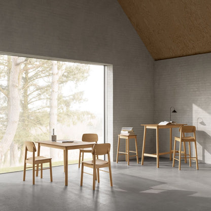 Barlow Rectangular Dining Table in Matt Oak 120x74.8cm