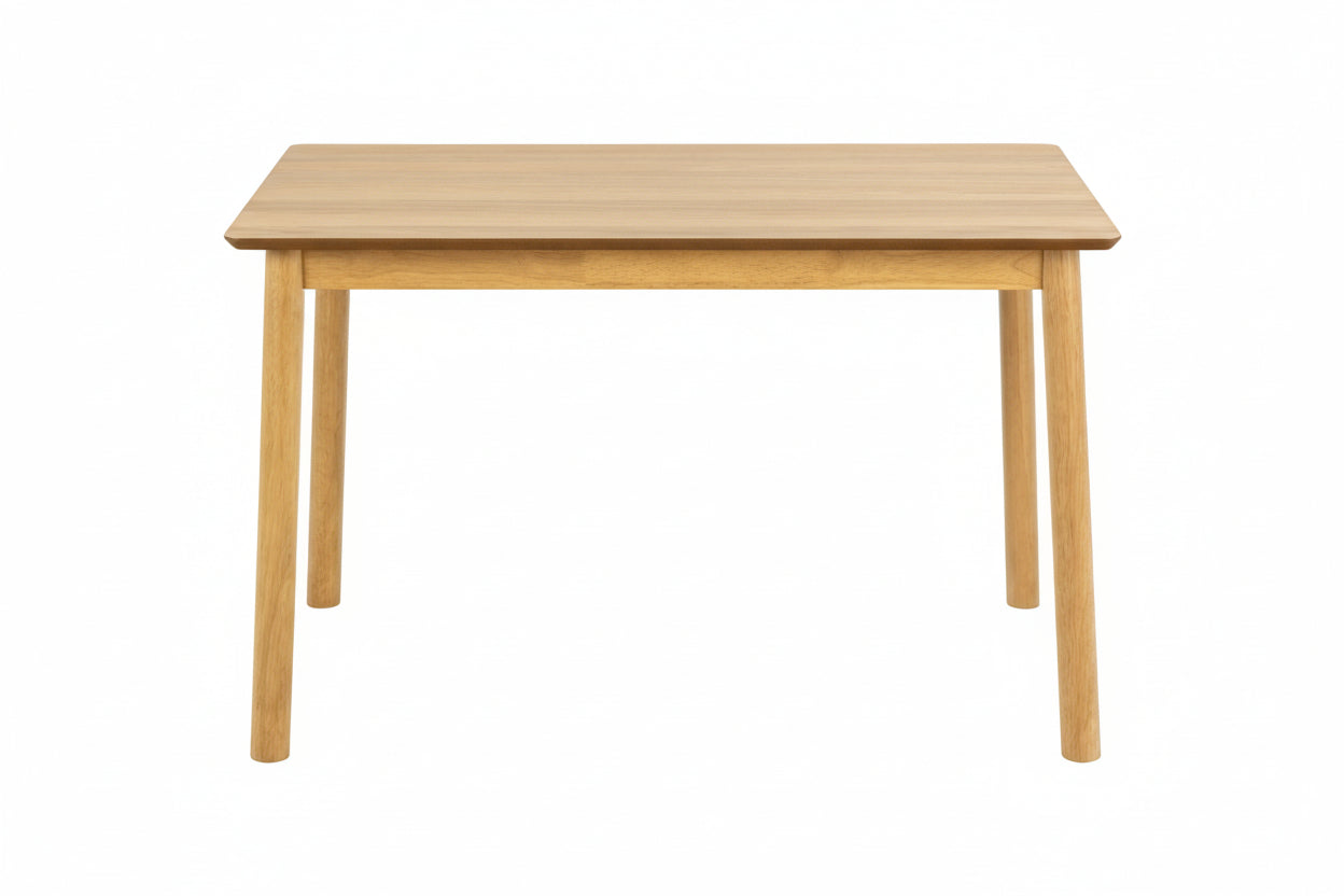 Barlow Rectangular Dining Table in Matt Oak 120x80cm includes 4 Barlow Dining Chairs in Matt Oak