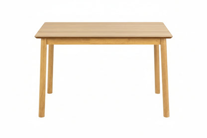 Barlow Rectangular Dining Table in Matt Oak 120x80cm includes 4 Barlow Dining Chairs in Matt Oak