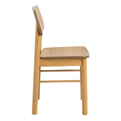 Barlow Rectangular Dining Table in Matt Oak 120x80cm includes 4 Barlow Dining Chairs in Matt Oak