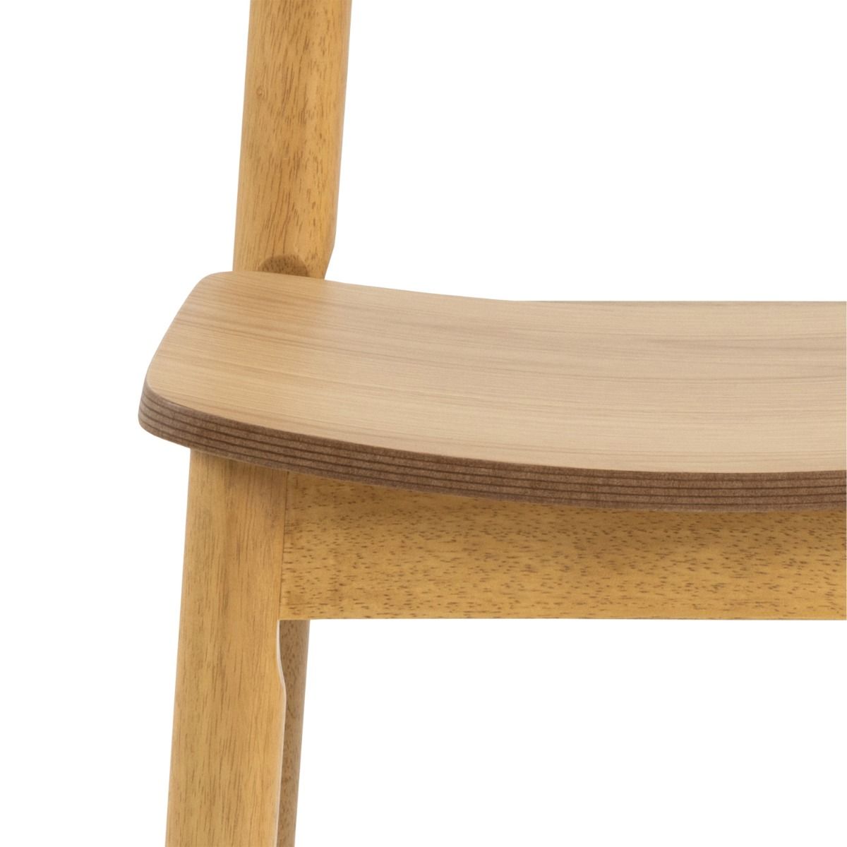 Barlow Rectangular Dining Table in Matt Oak 120x80cm includes 4 Barlow Dining Chairs in Matt Oak