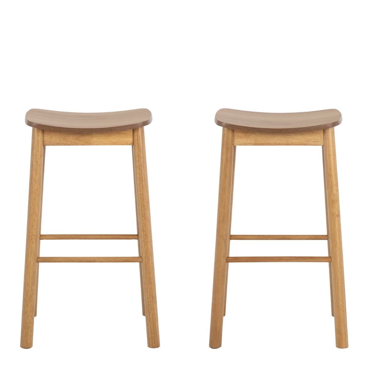 Barlow Bar Stool Without Back in Matt Oak Set of 2