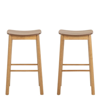 Barlow Bar Stool Without Back in Matt Oak Set of 2