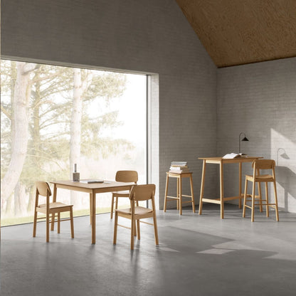 Barlow Bar Stool Without Back in Matt Oak Set of 2