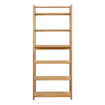 Ludza Rectangular Bookcase With 6 Shelves in Oak