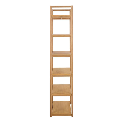 Ludza Rectangular Bookcase With 6 Shelves in Oak