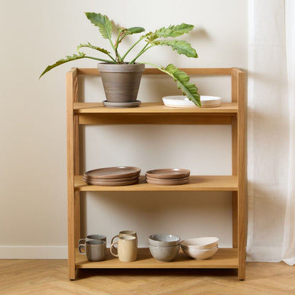 Ludza Rectangular Bookcase With 3 Shelves in Oak
