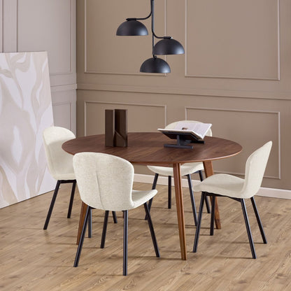Roxby Round Dining Table in Walnut 140x140cm