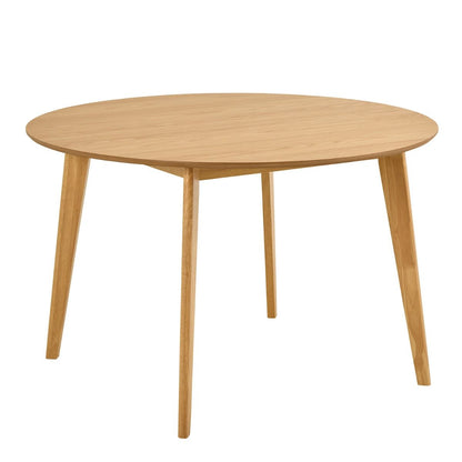 Roxby Round Dining Table in Matt Oak 120x120cm