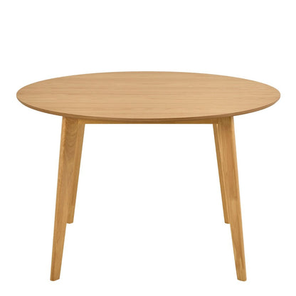 Roxby Round Dining Table in Matt Oak 120x120cm
