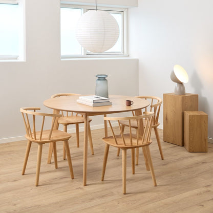 Roxby Round Dining Table in Matt Oak 120x120cm