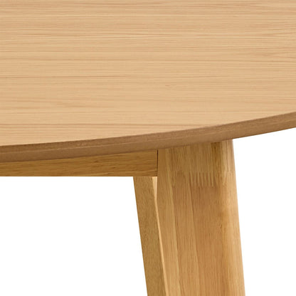 Roxby Round Dining Table in Matt Oak 120x120cm