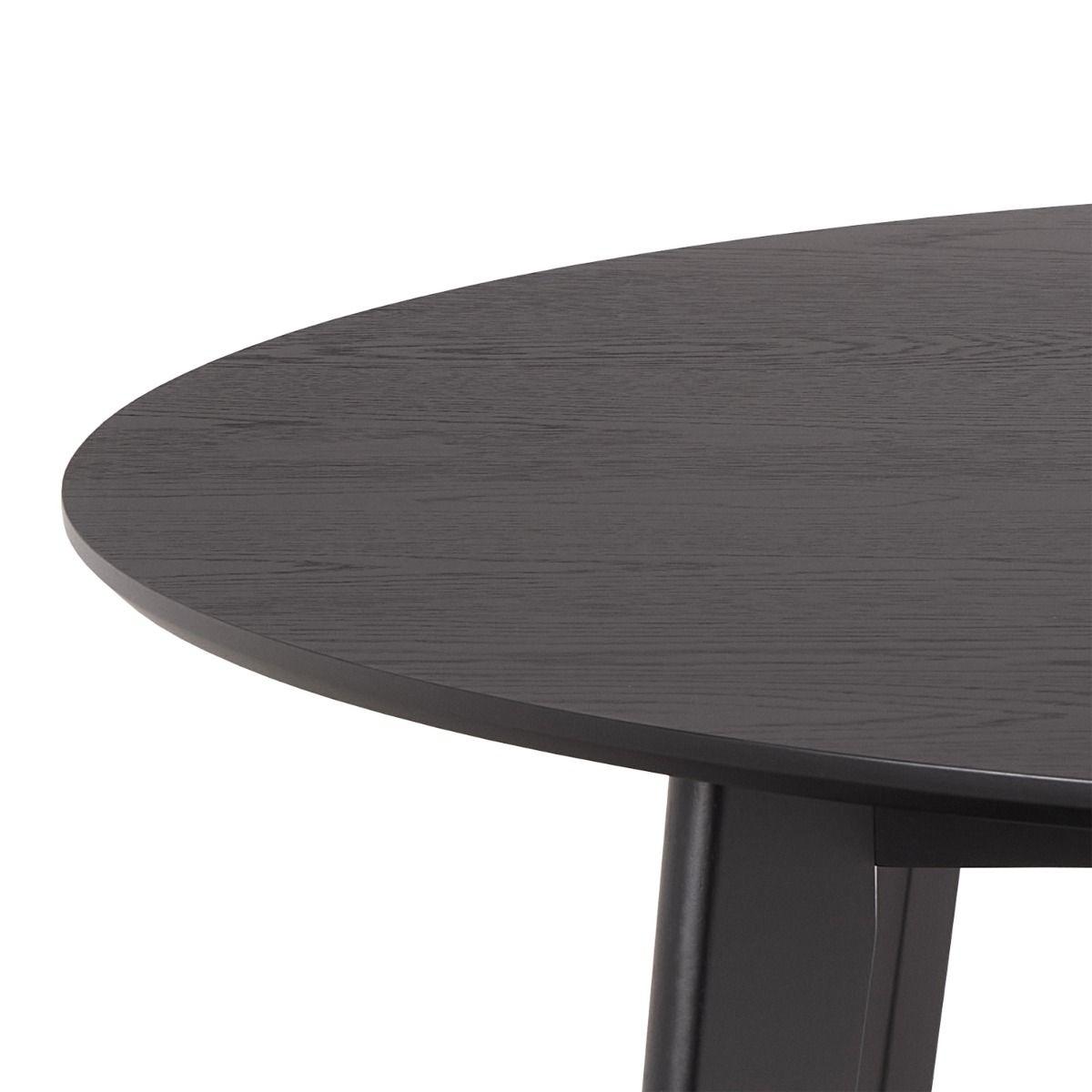 Roxby Round Dining Table in Matt Black 120x120cm
