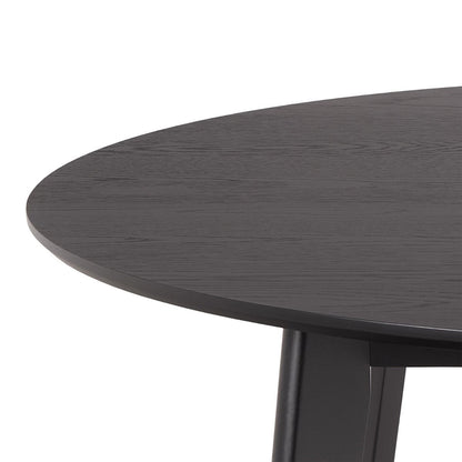Roxby Round Dining Table in Matt Black 120x120cm