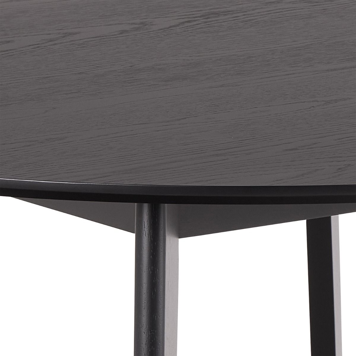 Roxby Round Dining Table in Matt Black 120x120cm
