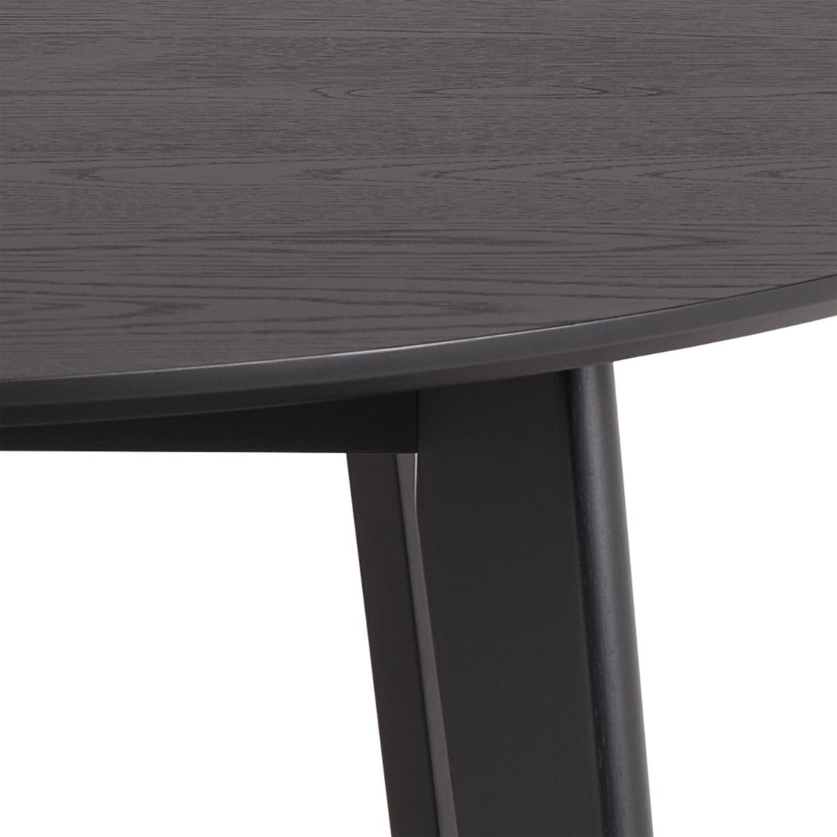 Roxby Round Dining Table in Matt Black 120x120cm
