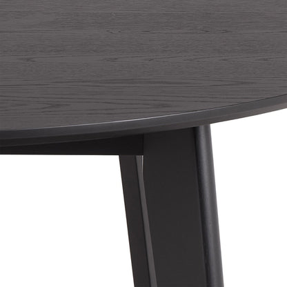 Roxby Round Dining Table in Matt Black 120x120cm