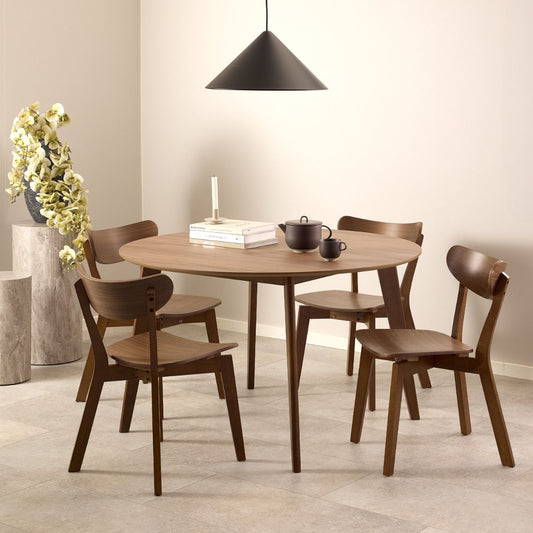 Roxby Round Dining Table in Walnut 120x120cm