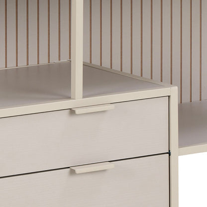 Seaford Storage Unit with Drawers and Shelves in Grey