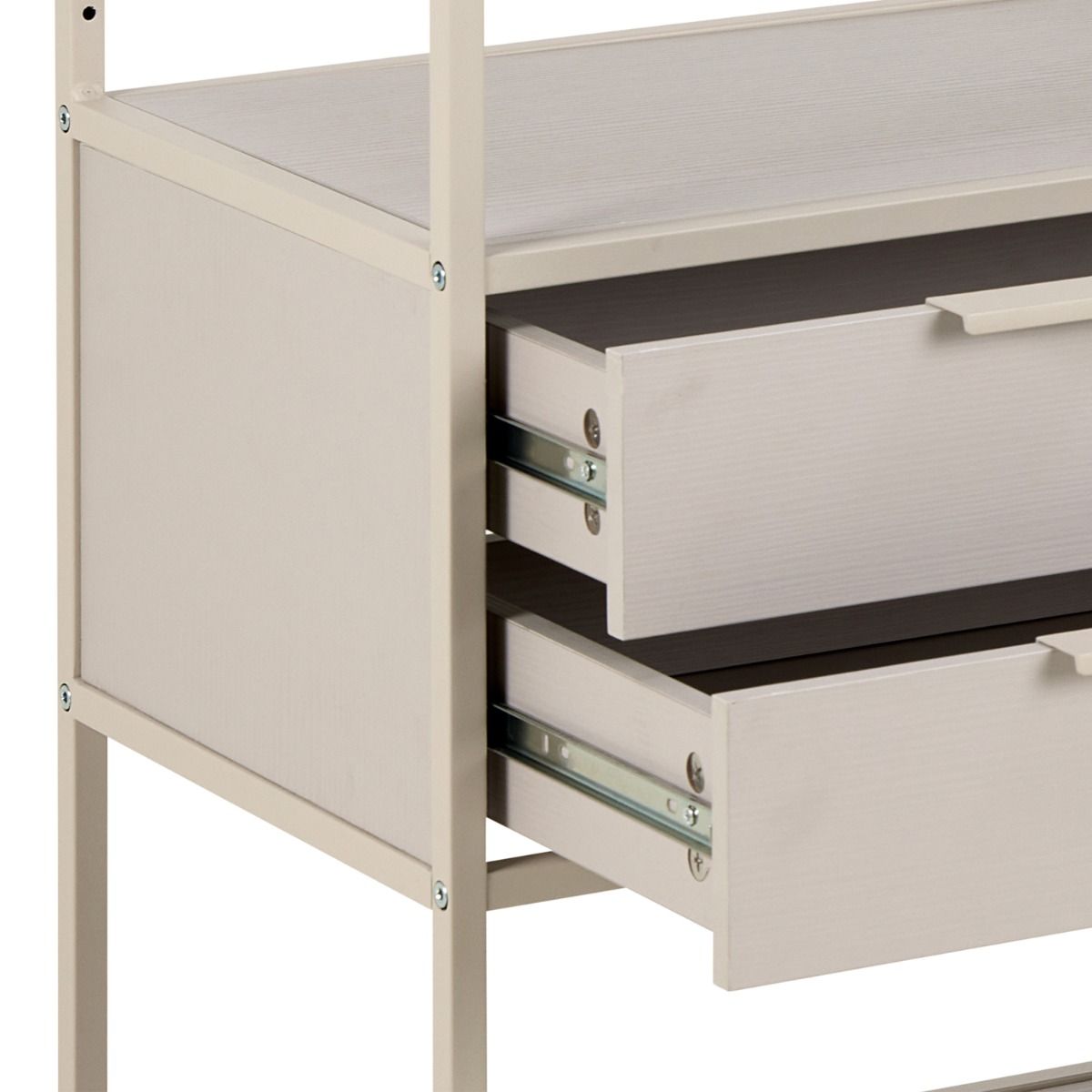 Seaford Storage Unit with Drawers and Shelves in Grey