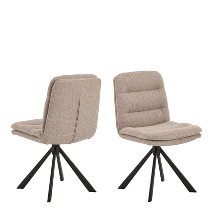 Dean Beige Swivel Dining Chair Set of 2