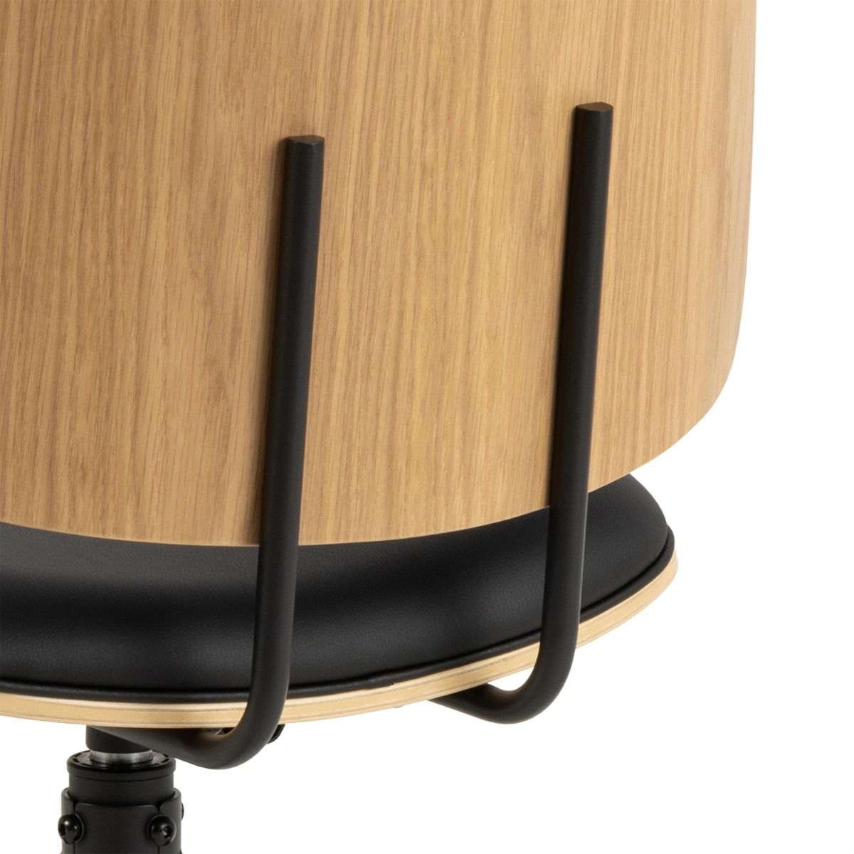 Owen Swivel Dining Chairs in Matt Black Set of 2