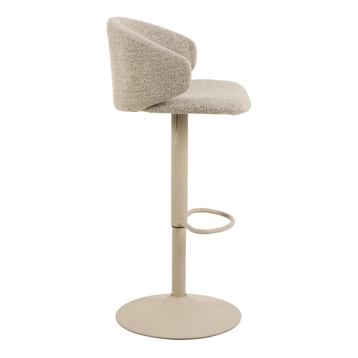 Ella Swivel Bar Stool Set of 2 in Beige