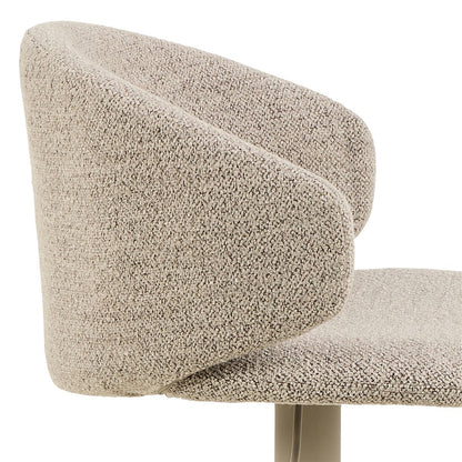 Ella Swivel Bar Stool Set of 2 in Beige