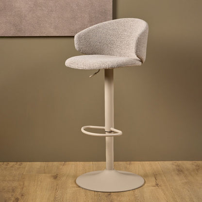 Ella Swivel Bar Stool Set of 2 in Beige