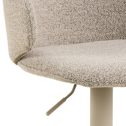 Ella Swivel Bar Stool Set of 2 in Beige