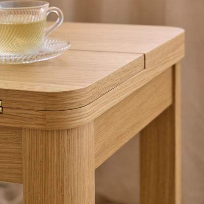 Southampton Extendable Rectangular Dining Table in Matt Oak 90x120cm