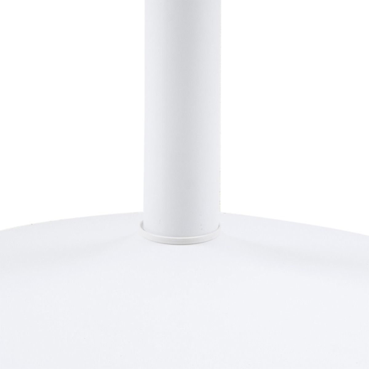 Ibiza Round Dining Table with White Top and White Base 110x74cm