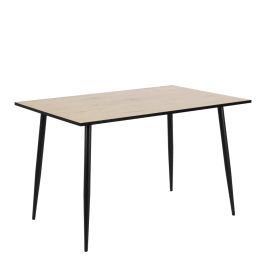 Wilma Dining Table with White Oak Top & Black Legs 120x80cm